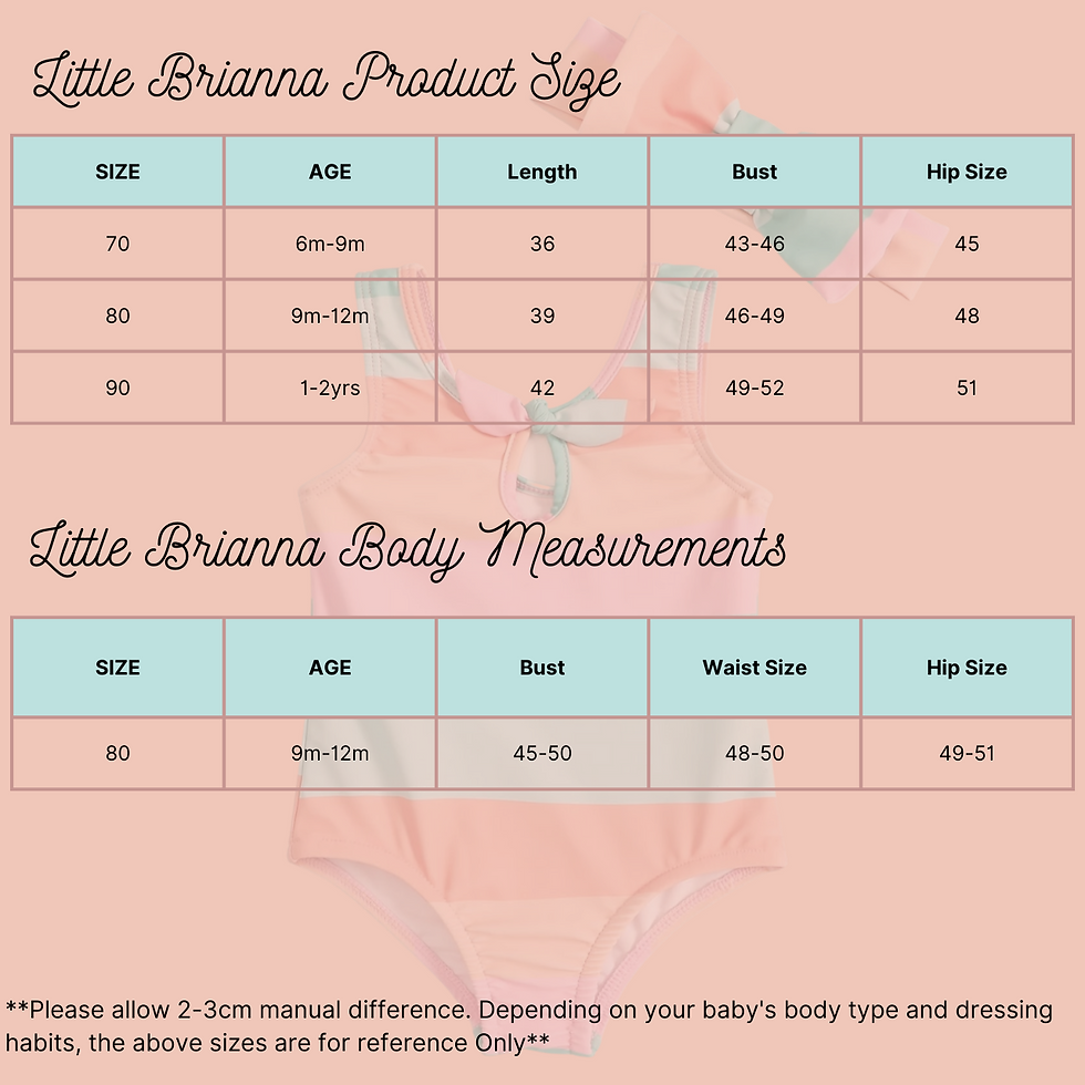 Thumbnail: Size chart for infants, toddlers, and kids by Little Paddler
