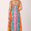 Thumbnail: Vibrant multi-colour floral dress with delicate hand embroidery