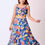 Thumbnail: Deja vu blue vibrant floral short-lehenga set with jacket