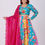 Thumbnail: Vibrant multi-colour floral kali lehenga with embroidered blouse & dupatta