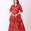Thumbnail: Peplum kali choli paired with a flared embroidered skirt