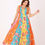 Thumbnail: Vibrant multi-colour floral dress with delicate hand embroidery