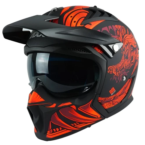 Axxis Hunter 980 Oni Mat Kırmızı | Moto DC