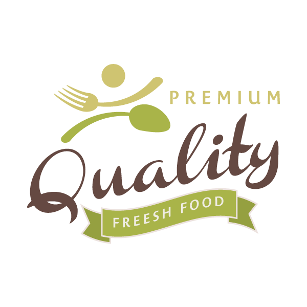 Premium-Qualitätslogo für Lebensmittel