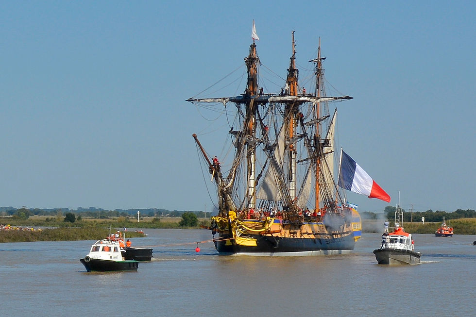 L'Hermione reconstruite à Rochefort