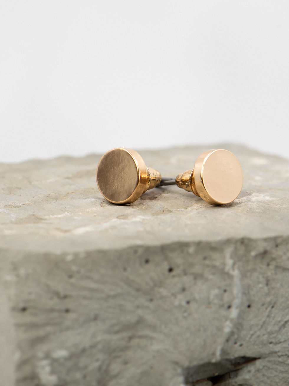 Curated Stylish Sophisticated and Simplistic Round Gold Studs