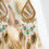 Thumbnail: Curated Gold and White Feathers Dangle Earrings Bohemian Style Pops of Colour