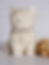 Biophilic Jesmonite Acrylic Resin Gypsum Home Decor Decorative Yorkie Dog Statue White with Beach Sand Home Accessories