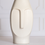 Thumbnail: Biophilic Jesmonite Gypsum Acrylic Resin Home Decor Decorative Nordic Scandinavian Face Vase Candle Holder White Beach Sand