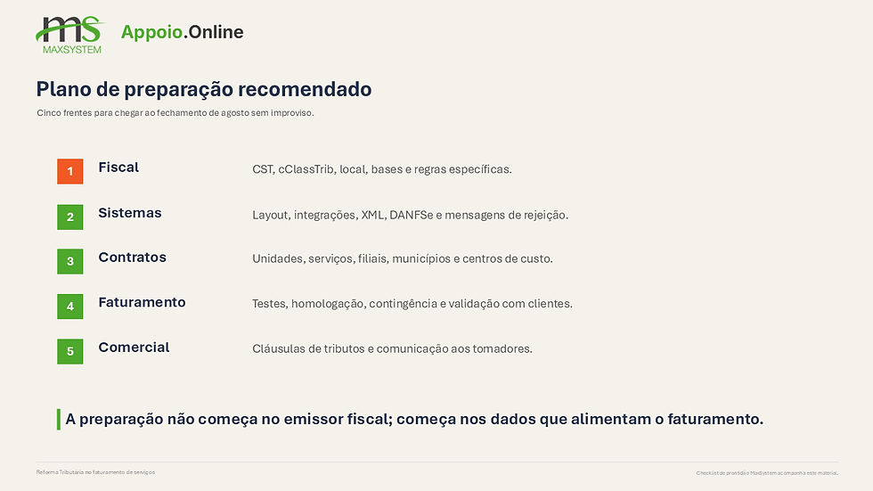 Planejamento para a reforma tributária