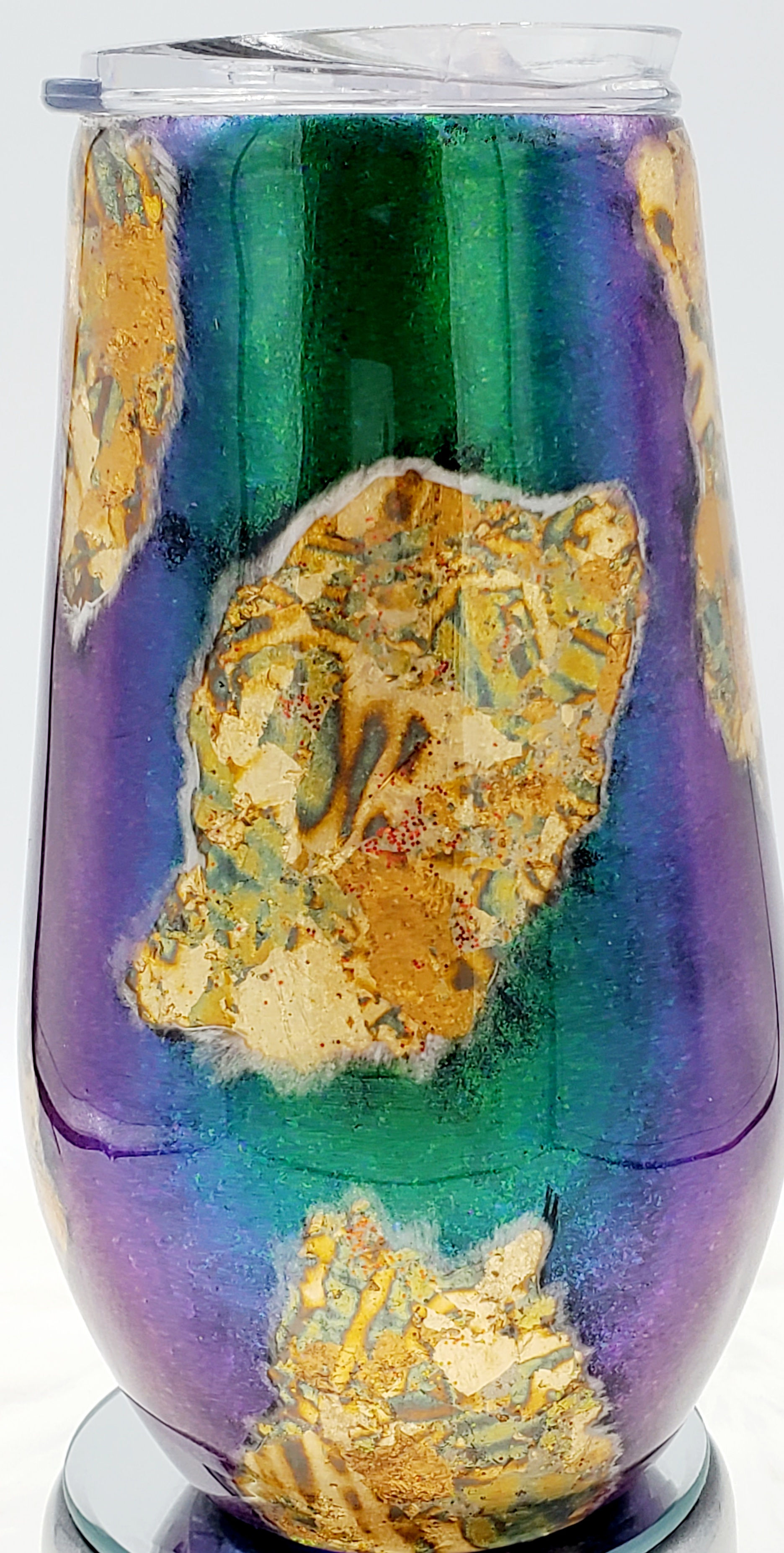 16 oz. Metallic & Color Shift Geode Double Walled Stainless Steel Tumbler 