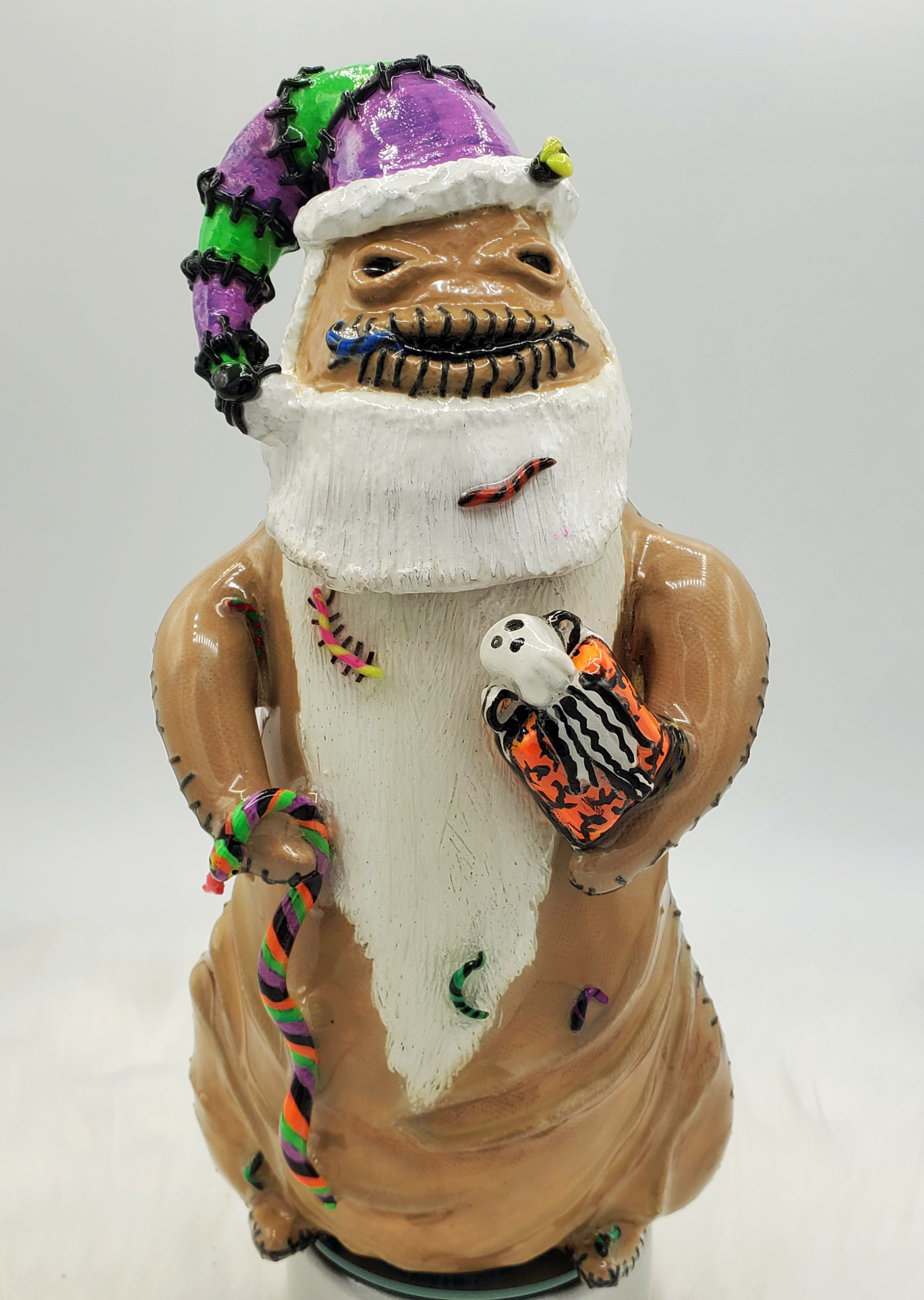 16 oz Santa Oogie Boogie Glow-in-the-dark 3d Double Walled Stainless Steel Tumbl