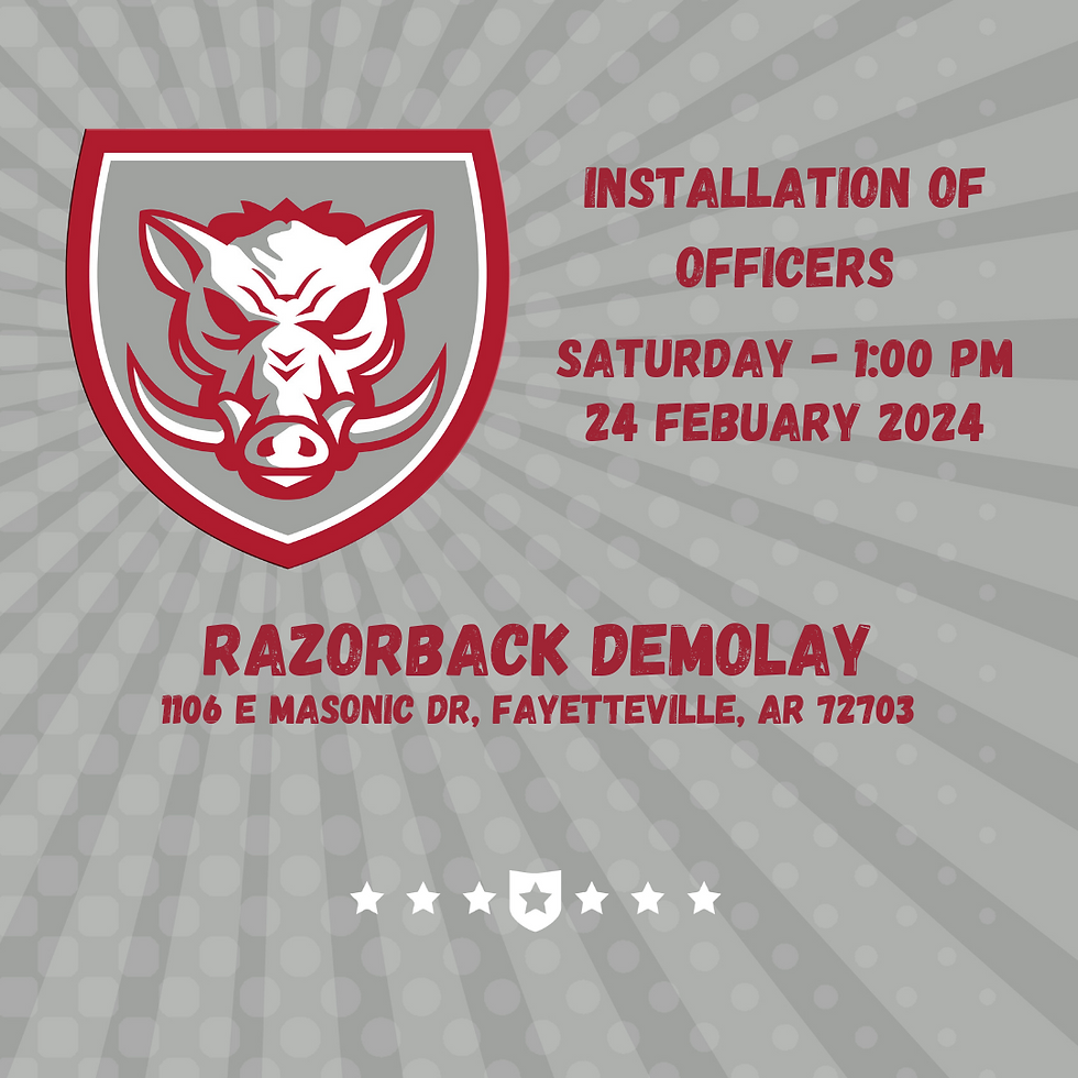 Razorback DeMolay Installation