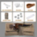 Thumbnail: Handmade Tobacco Pipe with Waxed Canvas Pipe Roll, Wood Smoking Pipe Gift Set