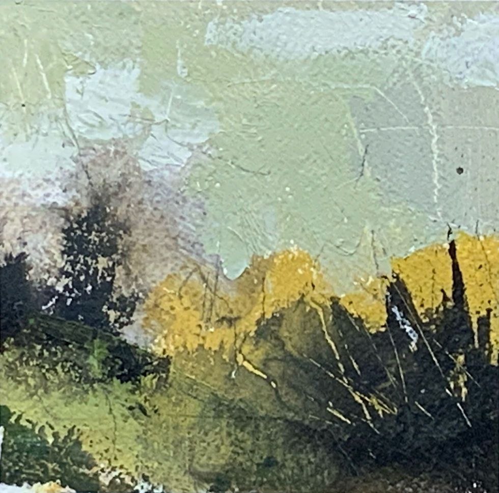 Hiding In Plain Sight - mixed media on watercolour paper.