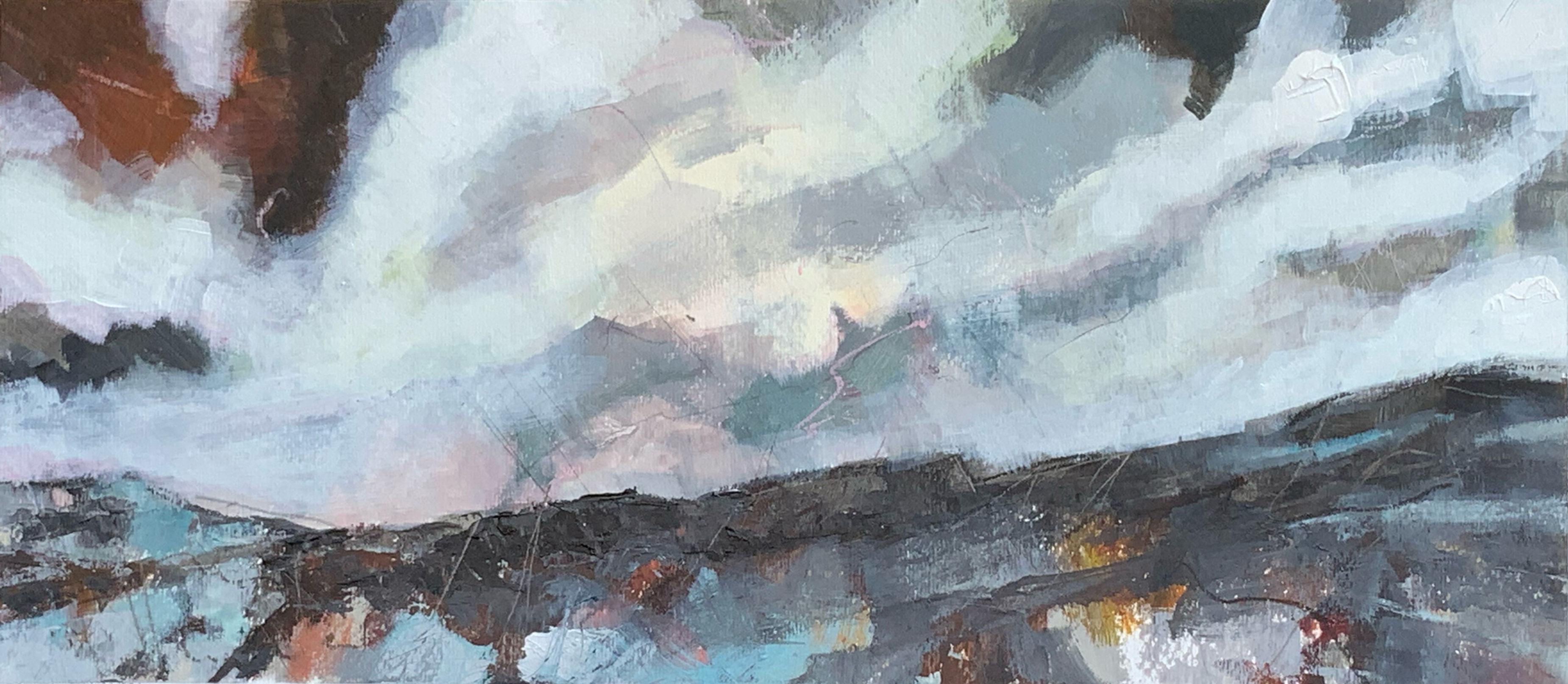 Theatre of Stone - acrylic & mixed media on paper.