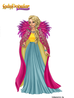 Циклама, жълто & тюркоаз