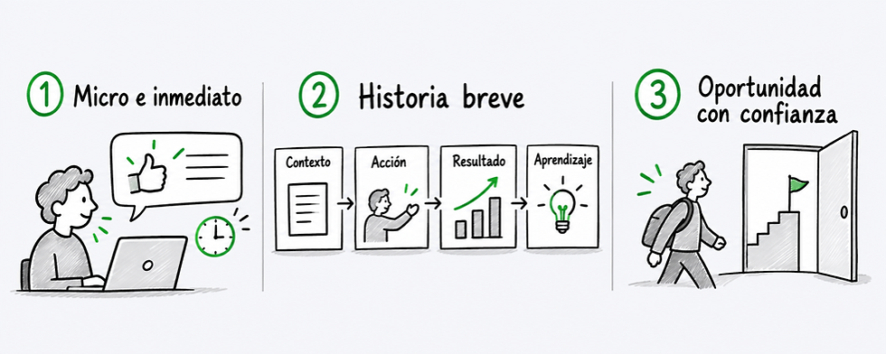 Tres formatos de reconocimiento para salir de la plantilla