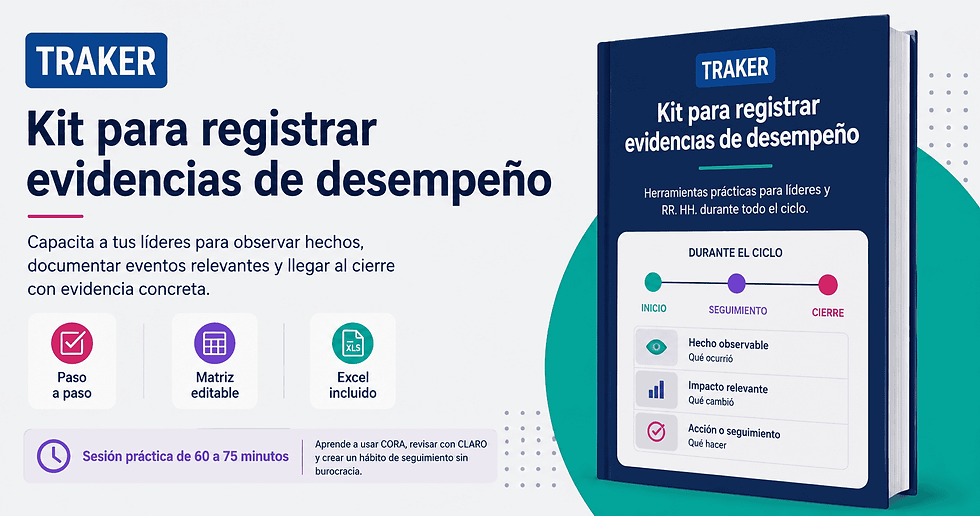 Kit para registrar evidencias de desempeño: capacitación, bitácora y guía práctica