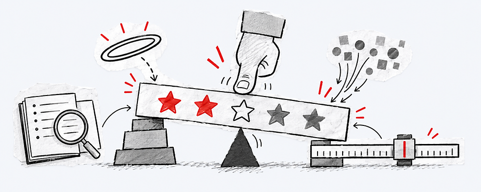 Ilustración editorial: Cómo funciona una GRS y qué sesgos debes vigilar