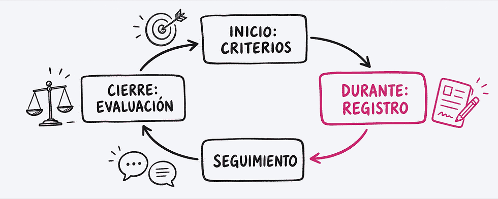 Ilustración: Cómo integrarlo en un ciclo de desempeño