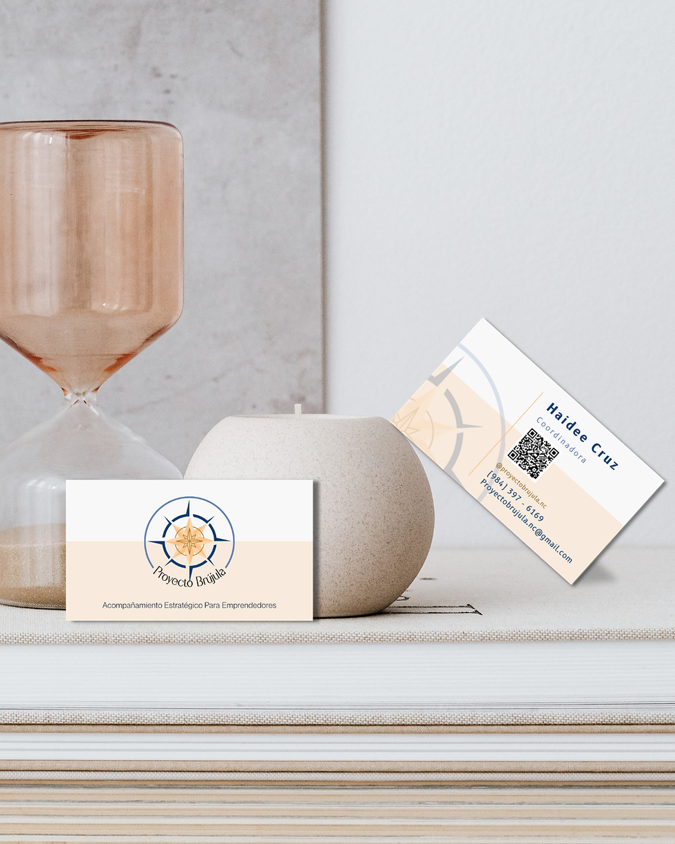 proyecto brujula business cards design