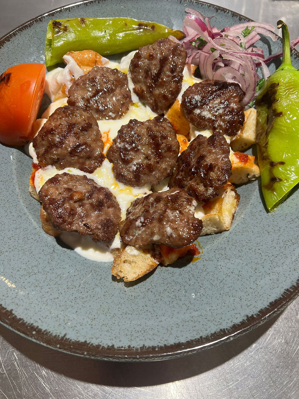 iskender meatballs iskender kofte with yogurt