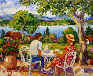 L'heure du thé à Messery
Format 27 x 22 cm