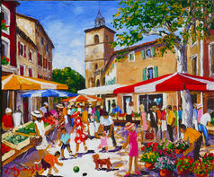 Le marché de l'Isle sur la Sorgue - Format 65x54 cm