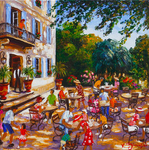 Déjeuner au Château des Alpilles - Format 70x70 cm