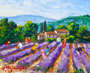 Lavandes près de Gordes - Format 27x22 cm
