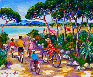 A vélo en Corse - Format 55x46 cm