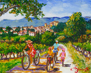 A vélo près de Goult - Format 41x33 cm