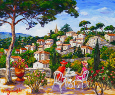 Tea Time in Bonnieux -
Size 61x50 cm