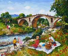 Picnic at the Pont Julien
Size 65x54 cm