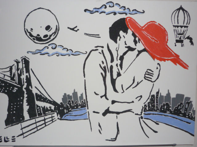 monteiro-03-il bacio-2014-50+70-tempera su tela.JPG