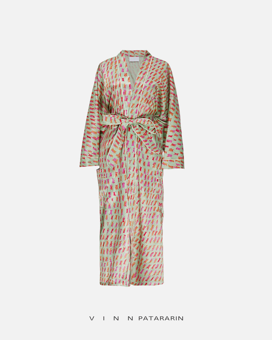 Bath rope green print