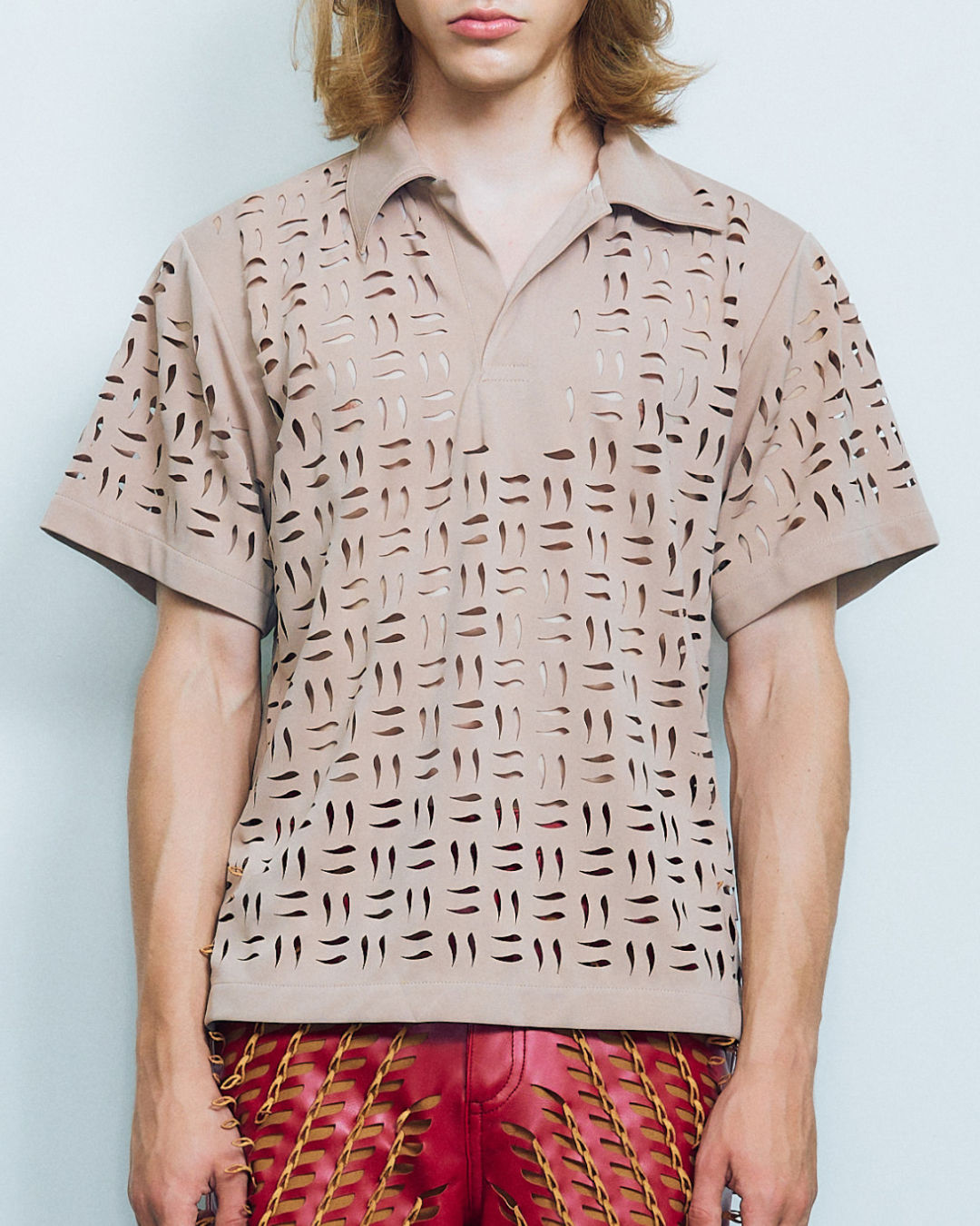 Beige Panier Cut Out Polo