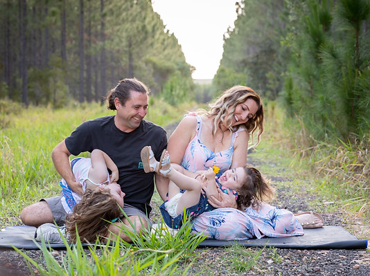 Rebecca with her family