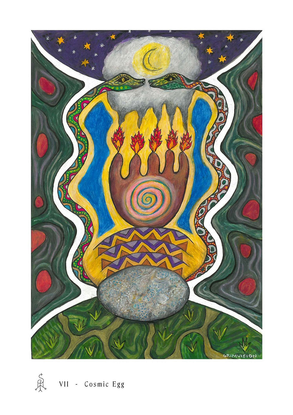 VII – Cosmic Egg, archival print from the GrimrVision sequence by David Grimbleby