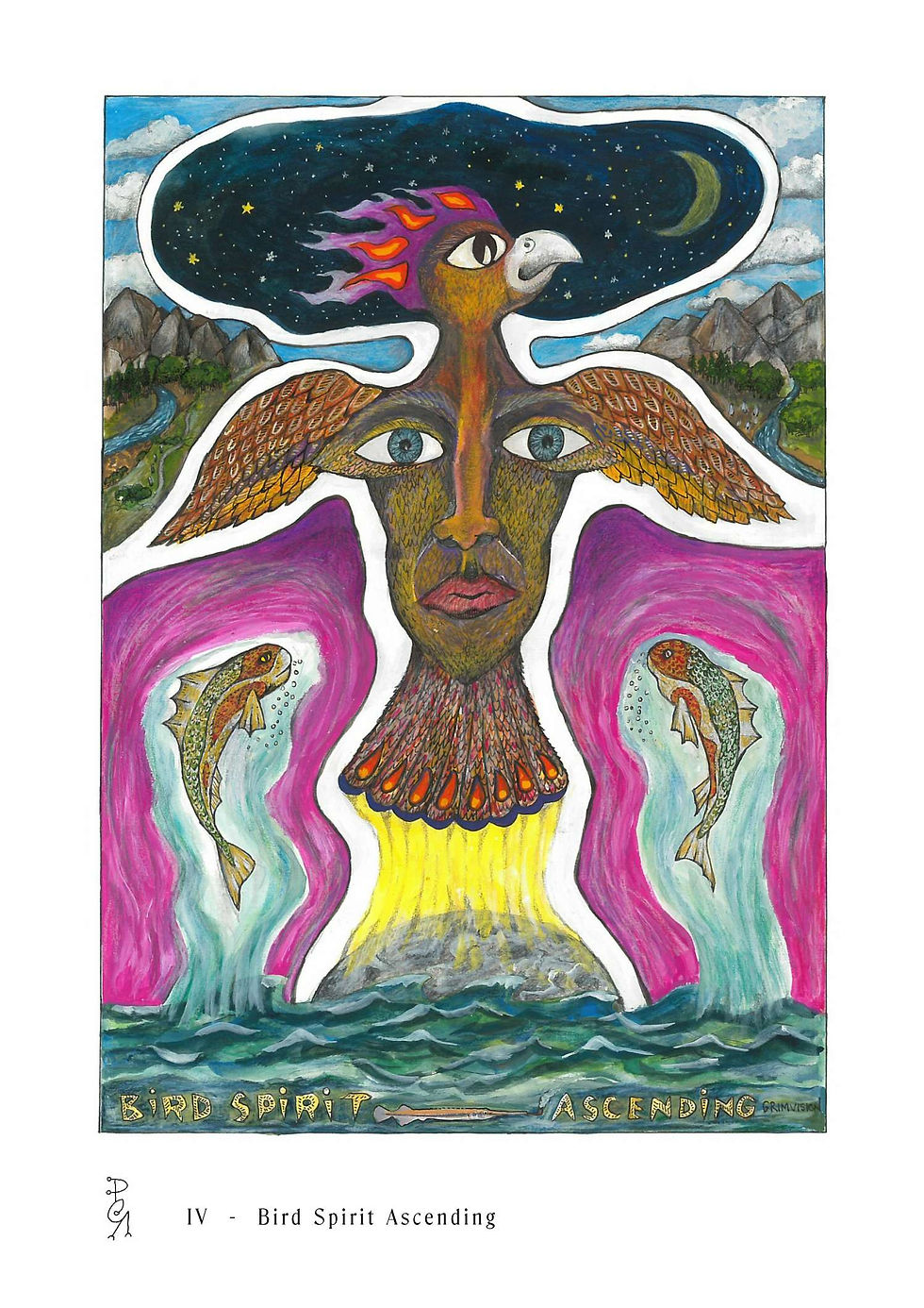 IV – Bird Spirit Ascending, archival print from the GrimrVision sequence by David Grimbleby