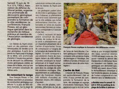 Promenade géologique du 15 Juin 2024