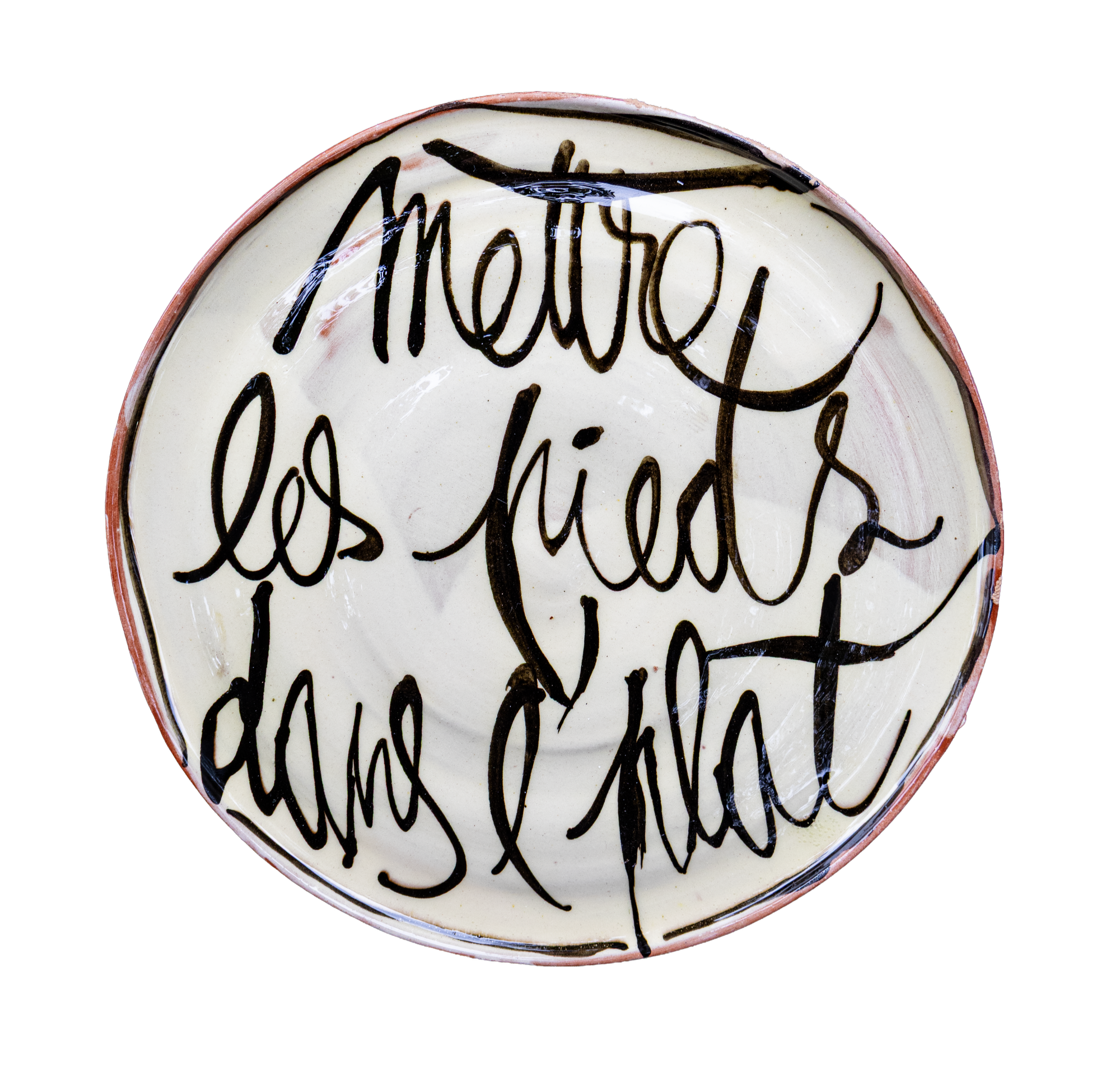 Assiette Mettre les pieds dans l'plat