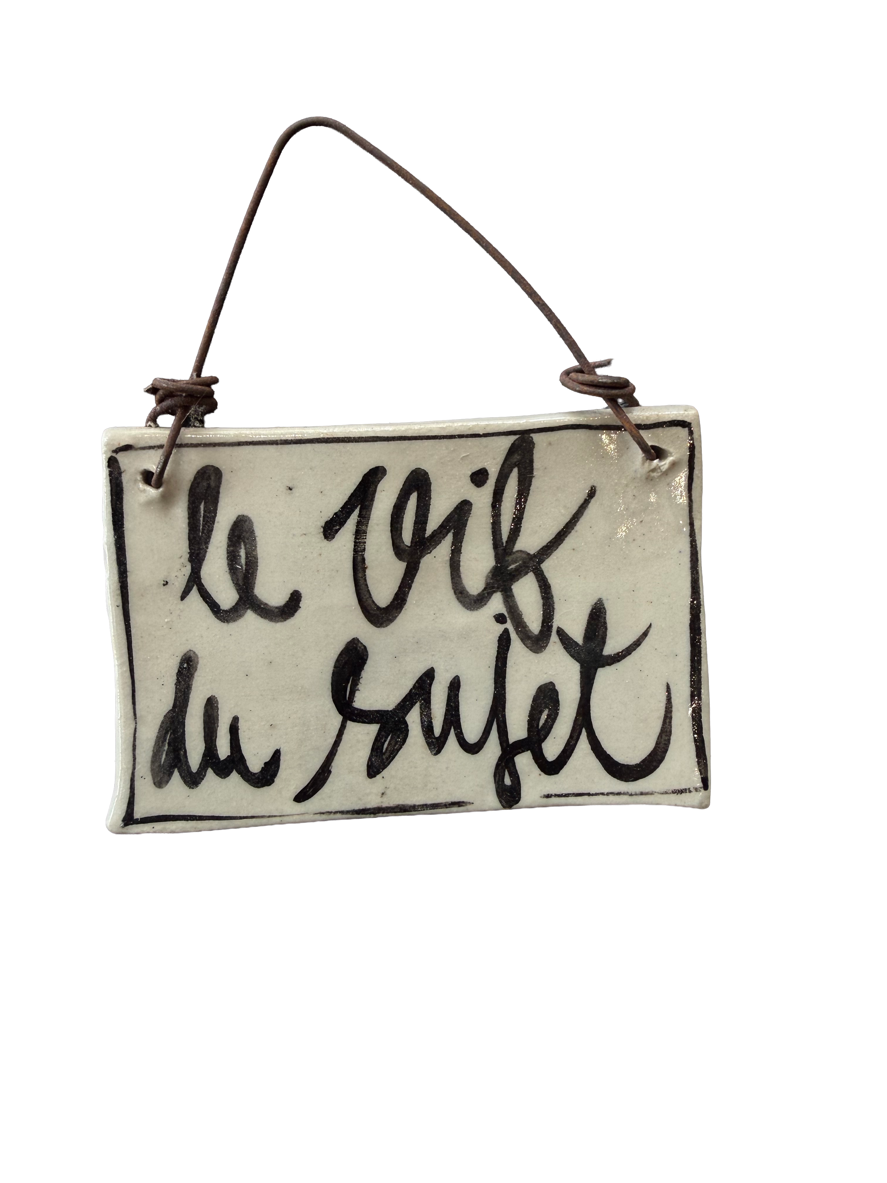 Small Ceramic Sign “The Heart of the Matter”