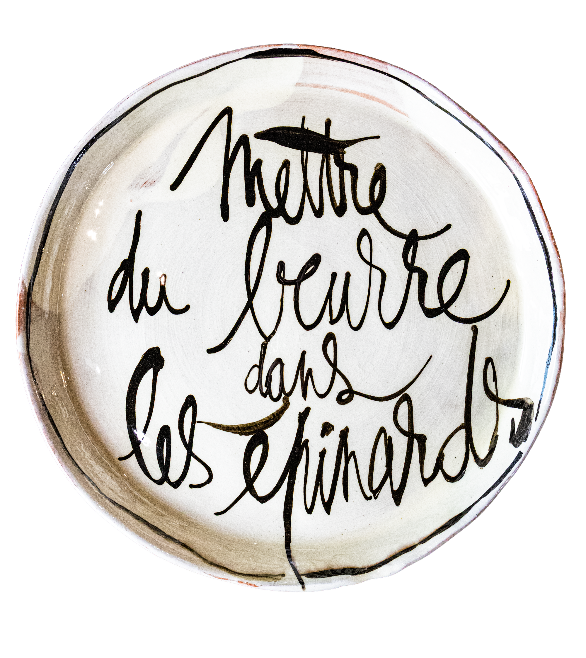 Assiette Mettre du beurre dans les épinards