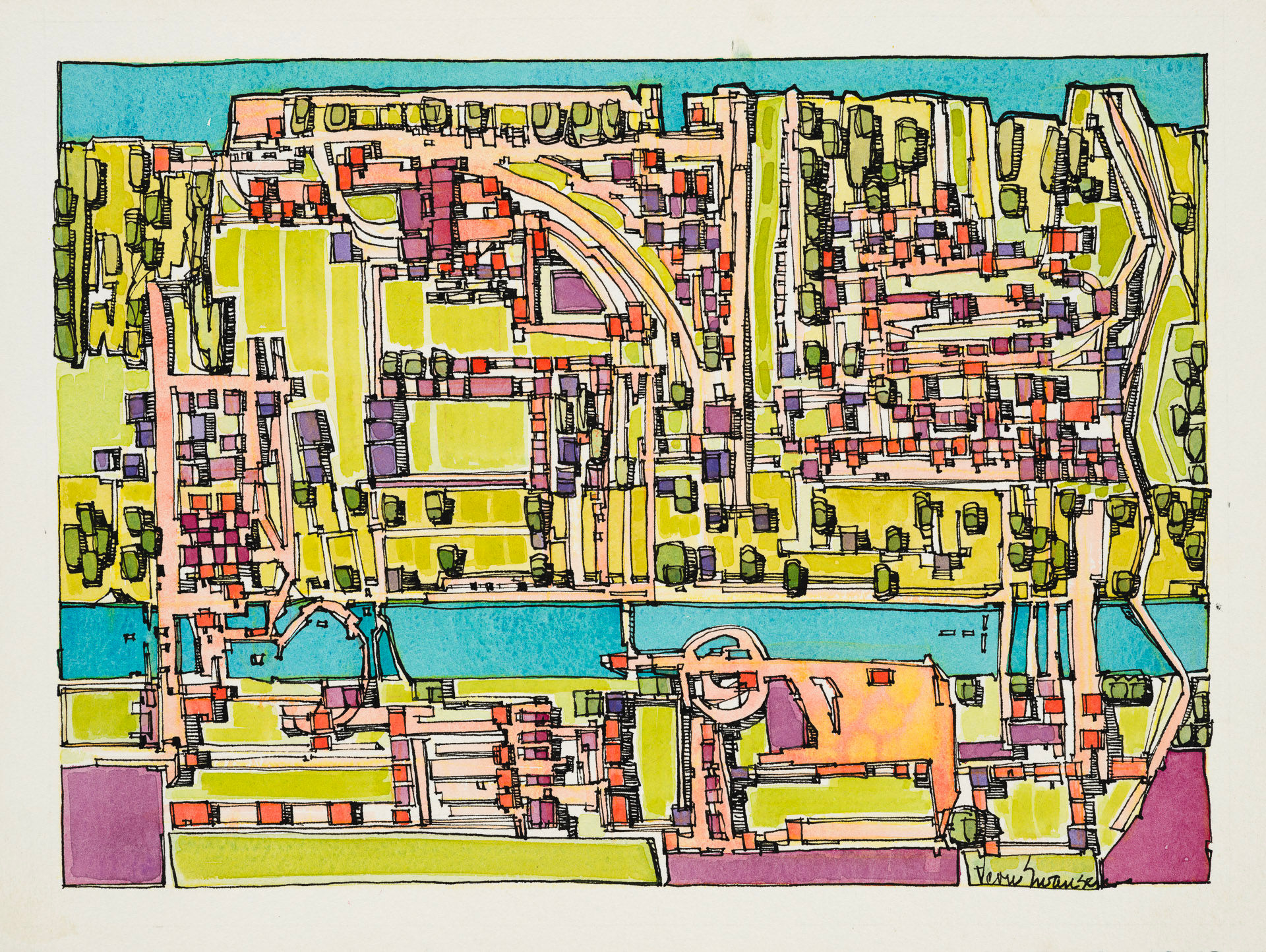 #0699 - Watercolor & Pen PRINT