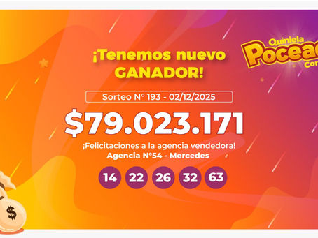 DICIEMBRE EMPEZÓ CON UN NUEVO GANADOR EN LA QUINIELA POCEADA CORRENTINA
