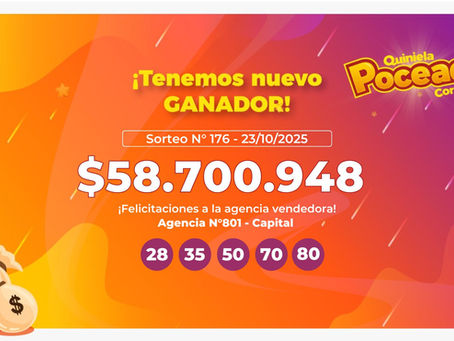 UN NUEVO GANADOR EN CAPITAL SE LLEVÓ MÁS DE $58 MILLONES EN LA POCEADA CORRENTINA