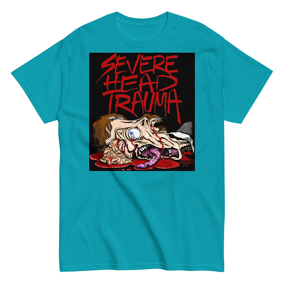 Thumbnail: SEVERE HEAD TRAUMA by Artist GREGG TAYLOR on classic tee
