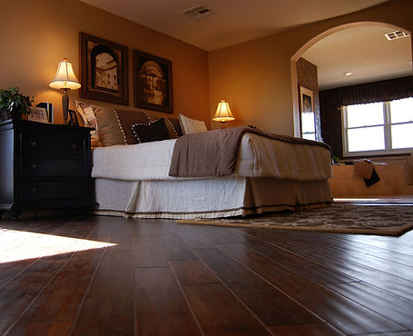 Luxury Bedroom with Hardwood Floors